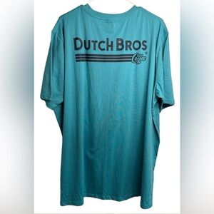 ✌️Dutch Bros Coffee Classic Logo T Vintage Blue 100% Coffee RARE SIZE small